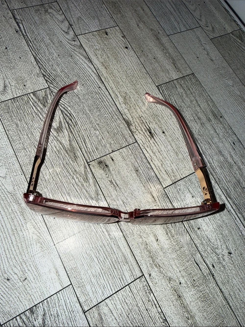 New Designer inspired Translucent Pink Square Sunglasses